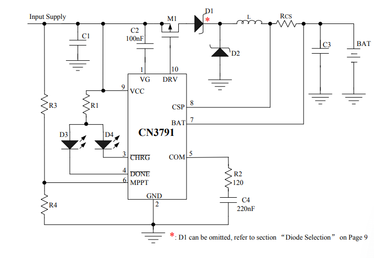 CN3791 Typical Circuit